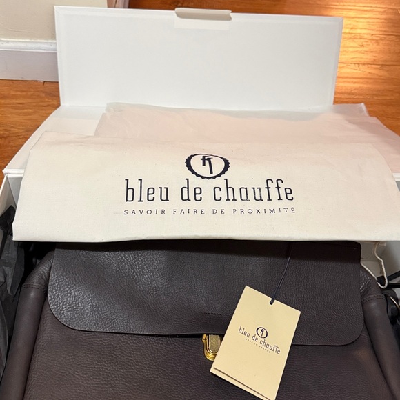 Bleu de Chauffe Dark Brown Leather Briefcase - Picture 3 of 6